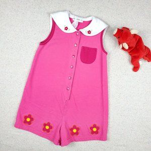 Vintage Gymboree Pink Flower Romper 5t